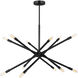 C&M by Chapman & Myers Eastyn 12 Light 29.75 inch Midnight Black Chandelier Ceiling Light