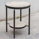 Dauntless 24 X 19 inch Travertine and Matte Black Side Table