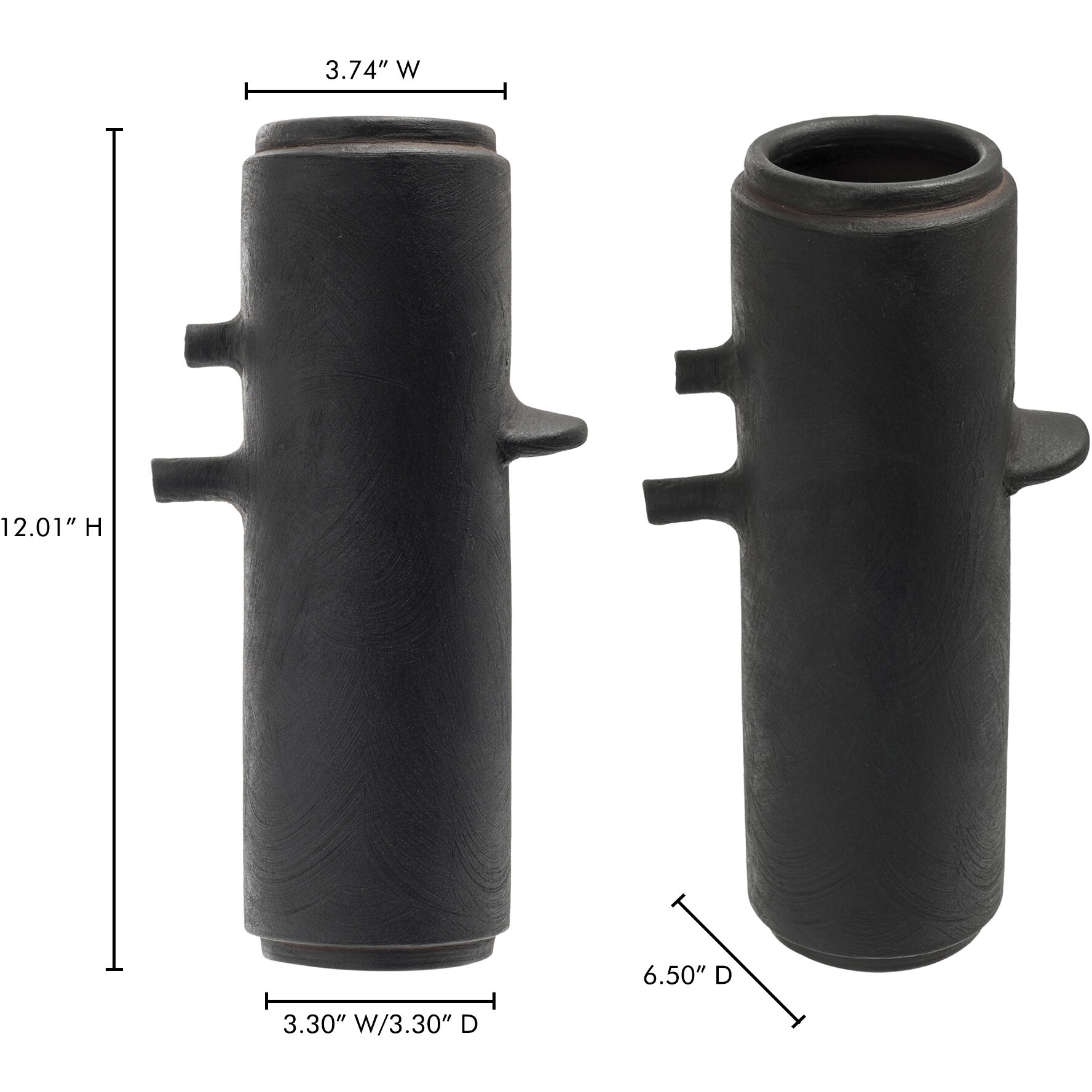 Ezra 12.01 X 3.74 inch Vase in Black