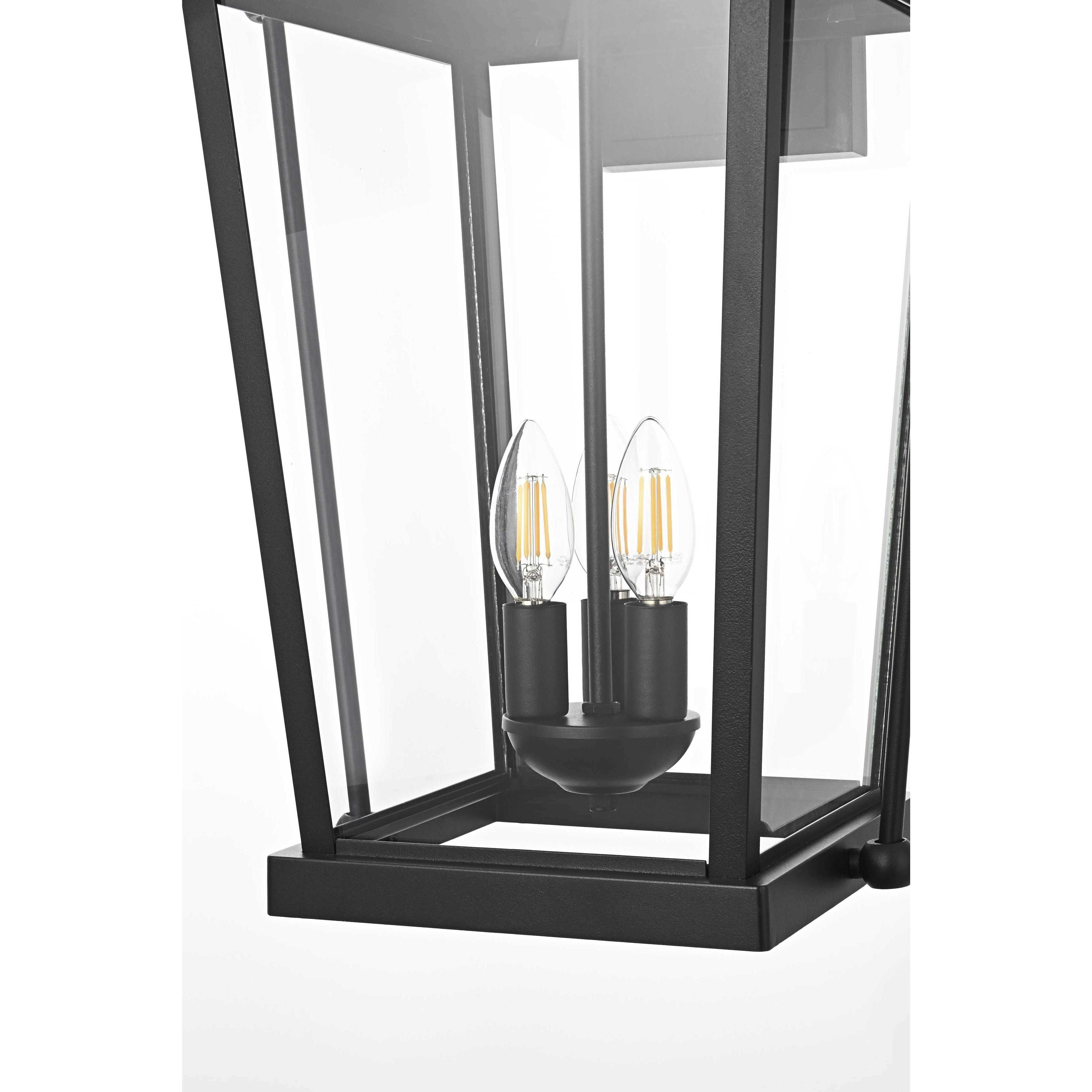 Luz 3 Light 24 inch Black Outdoor Wall Sconce