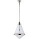 Thomas O'Brien Gale 1 Light 15.5 inch Polished Nickel Pendant Ceiling Light in Seeded Glass, Large