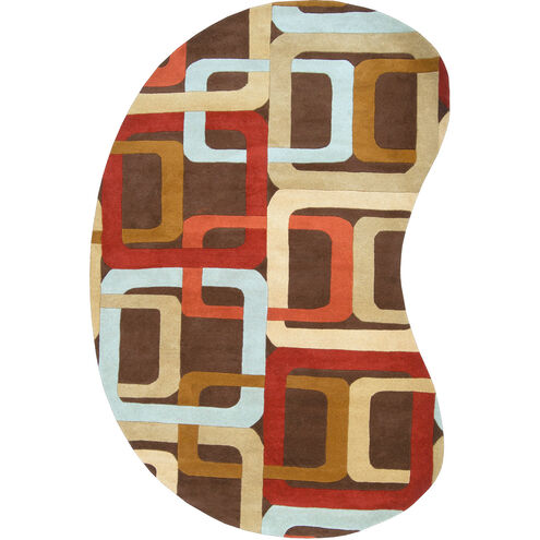 Forum 108 X 72 inch Red and Brown Area Rug, Wool