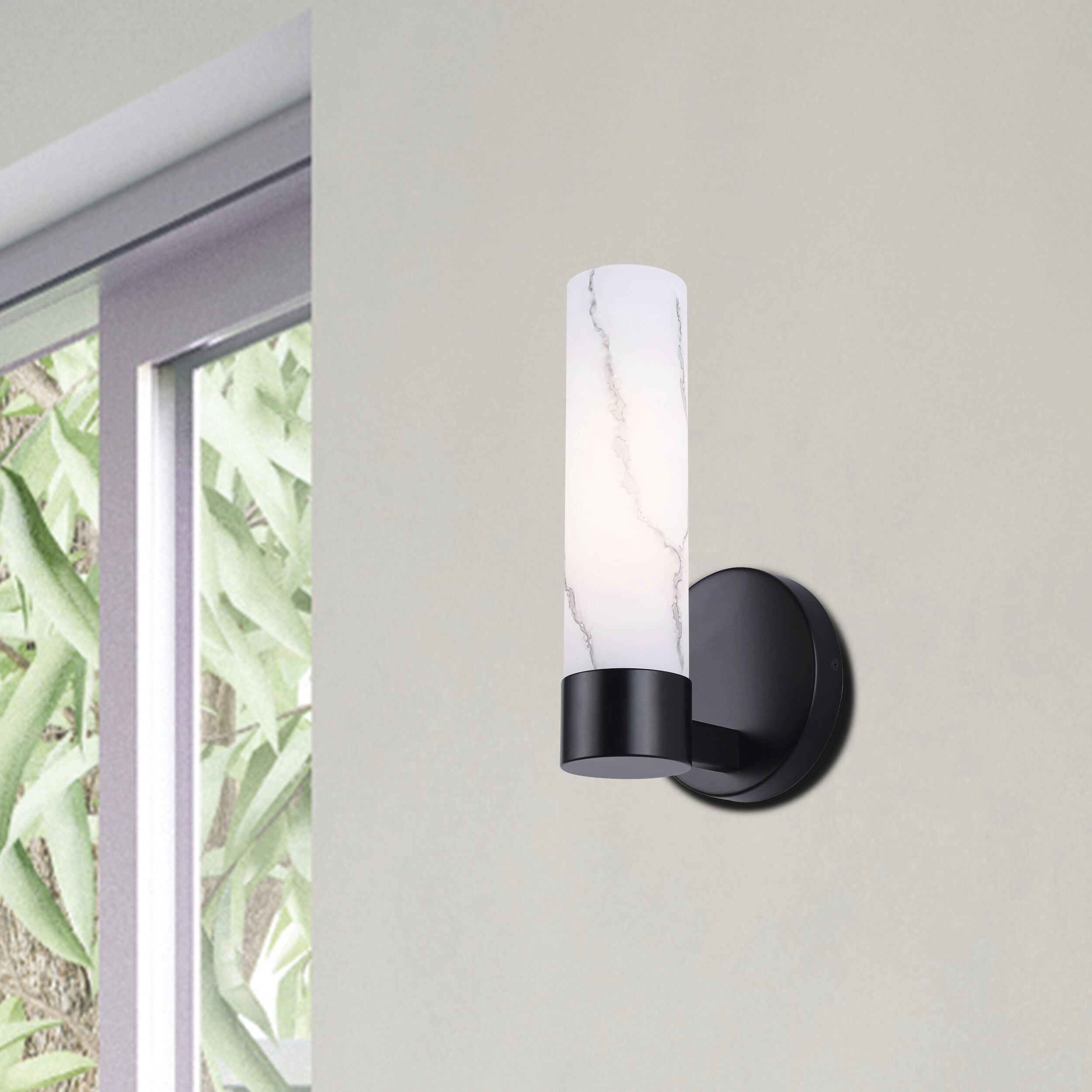 Kristella 1 Light 6 inch Black Vanity Light Wall Light