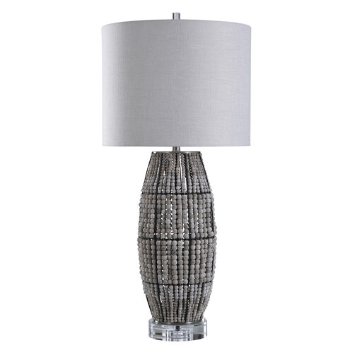 Briar 40 inch 150.00 watt Natural/Clear/Heathered Grey Table Lamp Portable Light