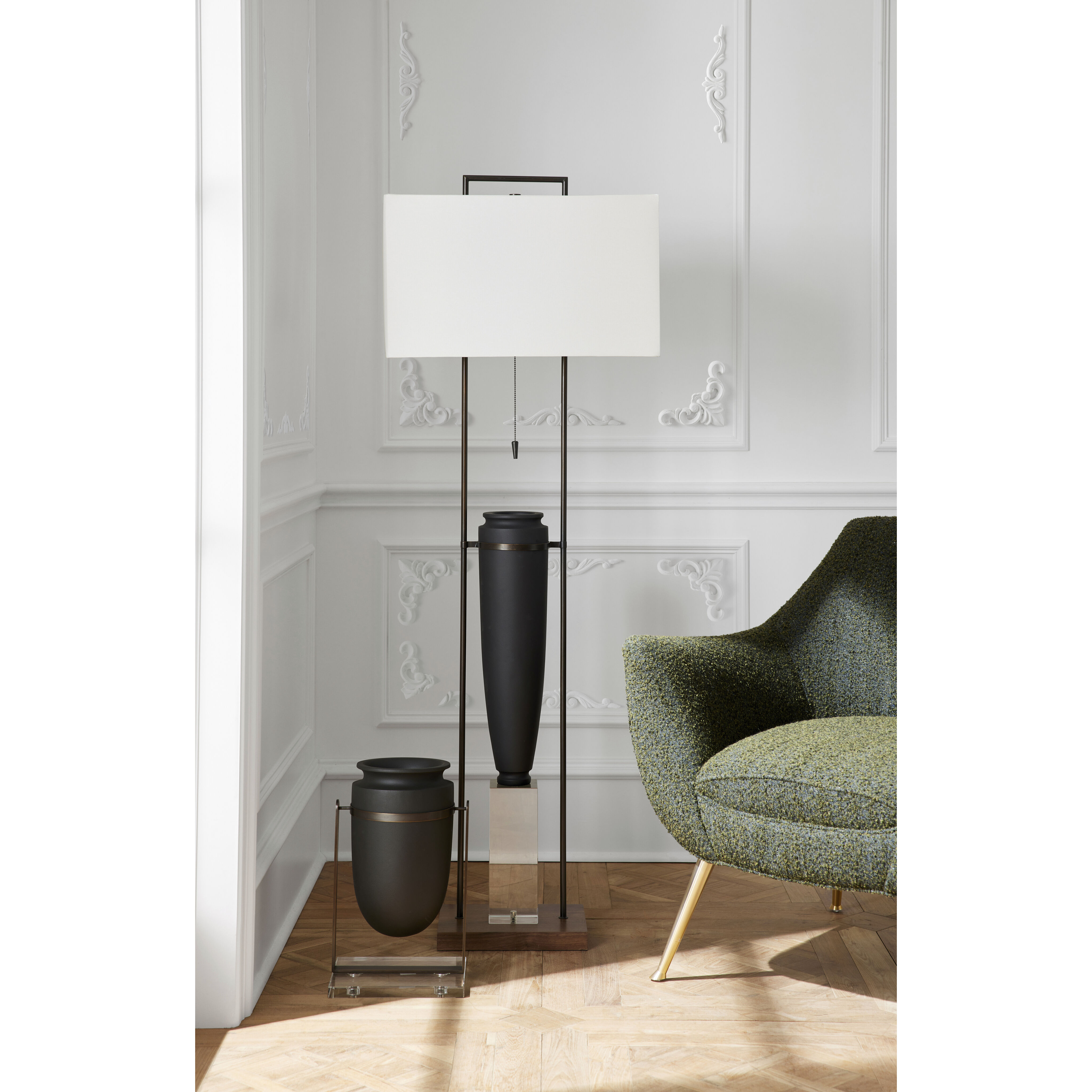 Foundry 68 inch 60.00 watt Charcoal Floor Lamp Portable Light