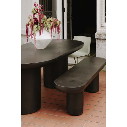 Rocca Black Dining Bench, Outdoor