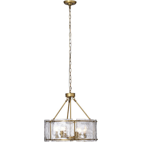 Glenn 6 Light 21.75 inch Antique Brass Chandelier Ceiling Light, Large