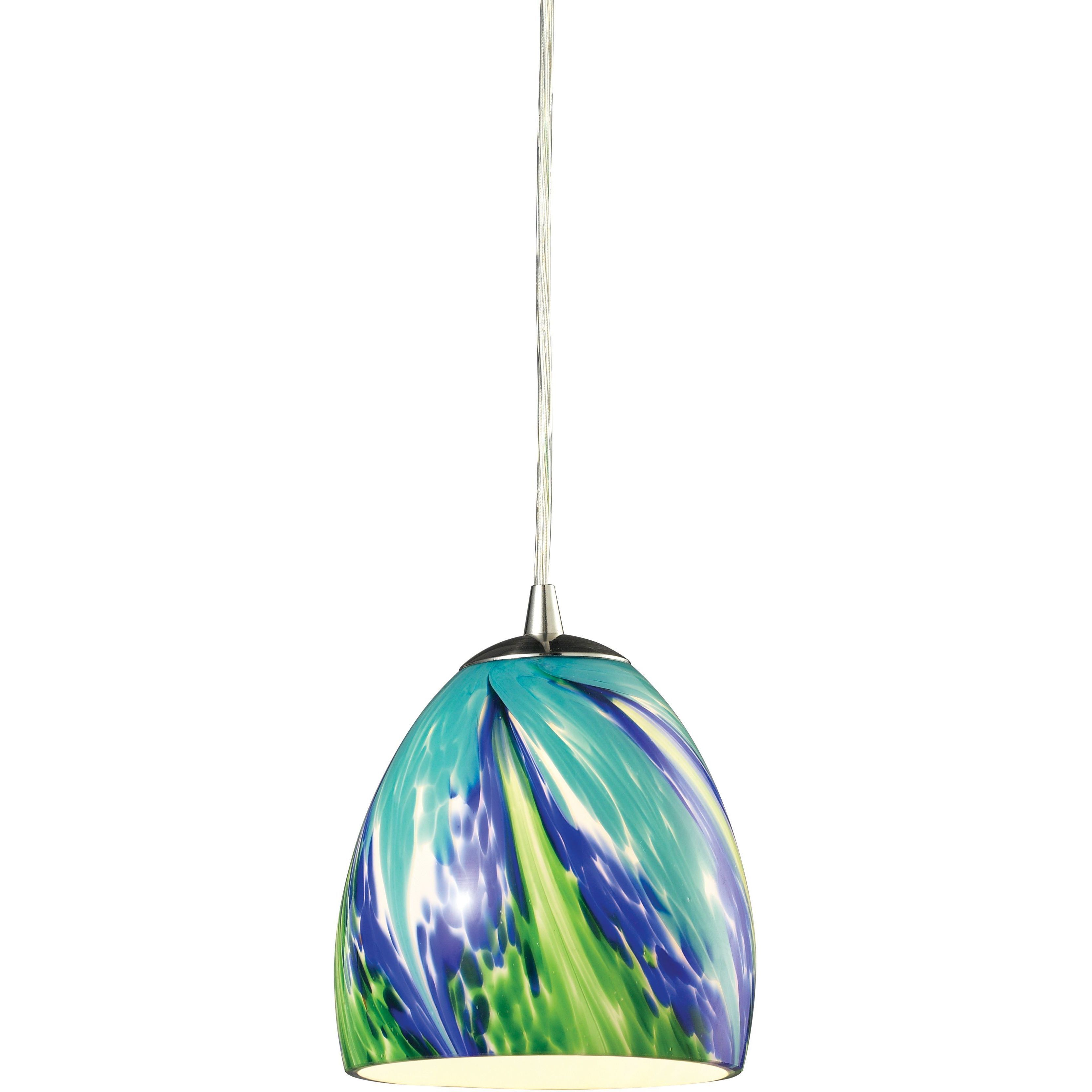 Colorwave 1 Light 6 inch Satin Nickel Mini Pendant Ceiling Light