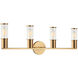 Klarice 4 Light 25.88 inch Aged Gold Brass Wall Sconce Wall Light
