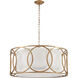 Ringlets 6 Light 28 inch Matte Gold Chandelier Ceiling Light