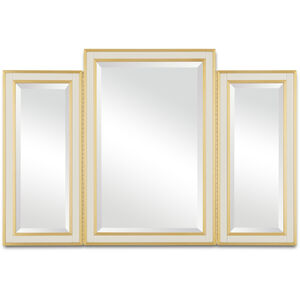 Arden 40 X 27 inch Ivory/Satin Brass/Mirror Vanity Mirror