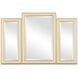 Arden 40 X 27 inch Ivory/Satin Brass/Mirror Vanity Mirror
