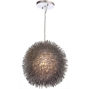 Urchin 1 Light 13 inch Painted Chrome Pendant Ceiling Light