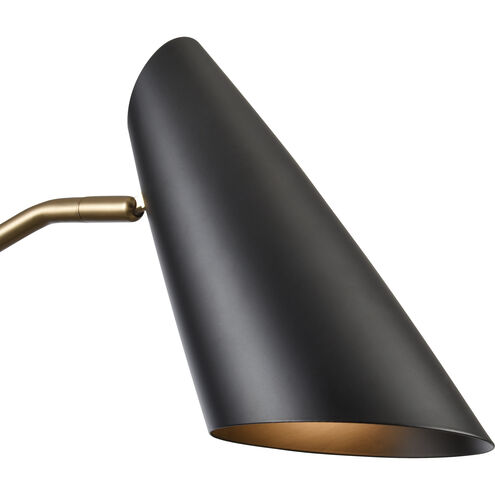 Stanley 20 inch 60.00 watt Matte Black and Brushed Gold Swingarm Sconce Wall Light