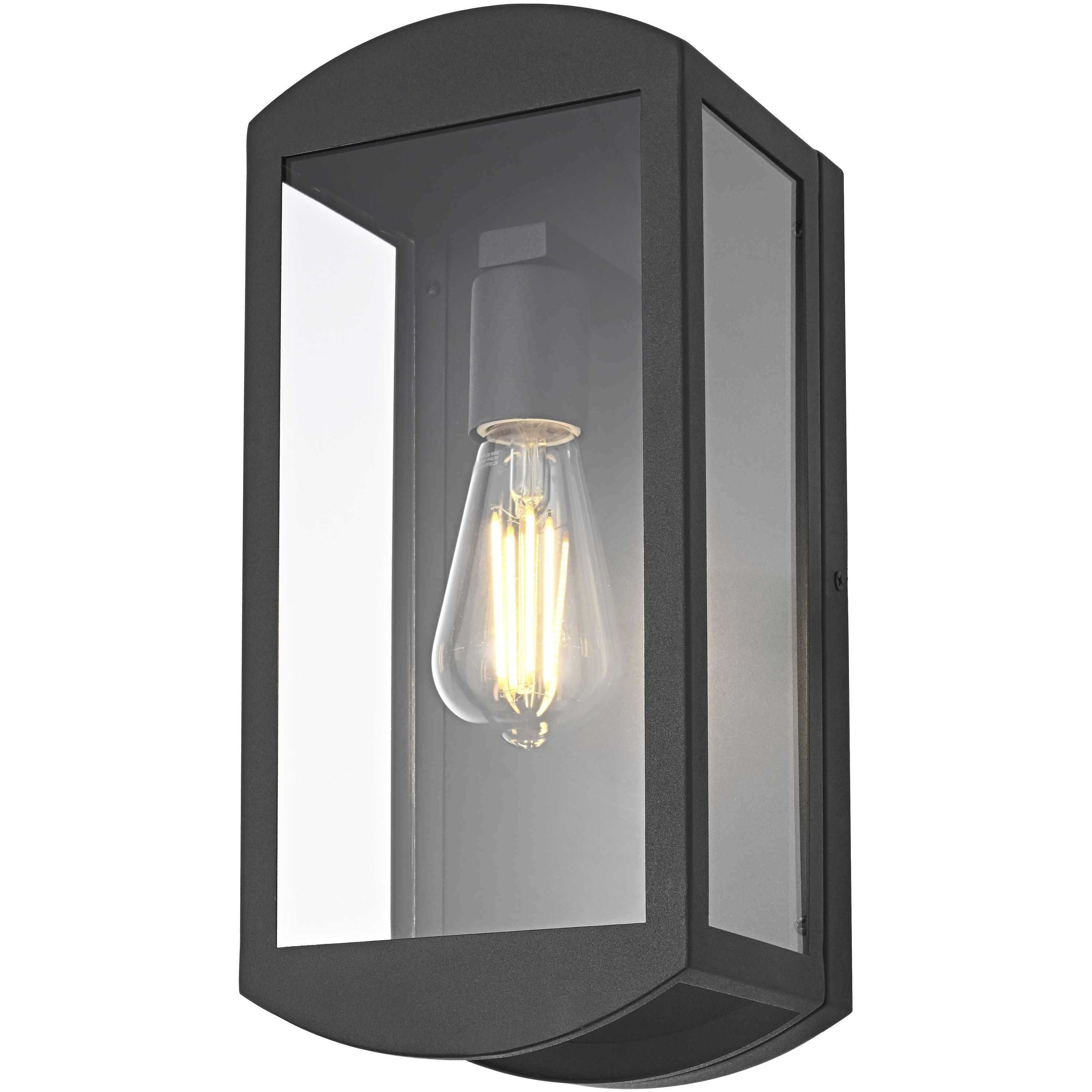 Miles 1 Light 14 inch Black Outdoor Wall Sconce
