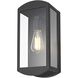 Miles 1 Light 14 inch Black Outdoor Wall Sconce
