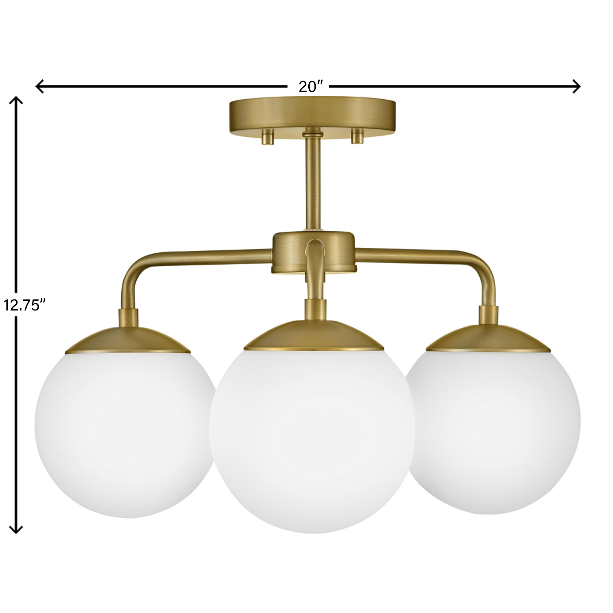 Julep LED 20 inch Lacquered Brass Foyer Light Ceiling Light, Semi-Flush Mount