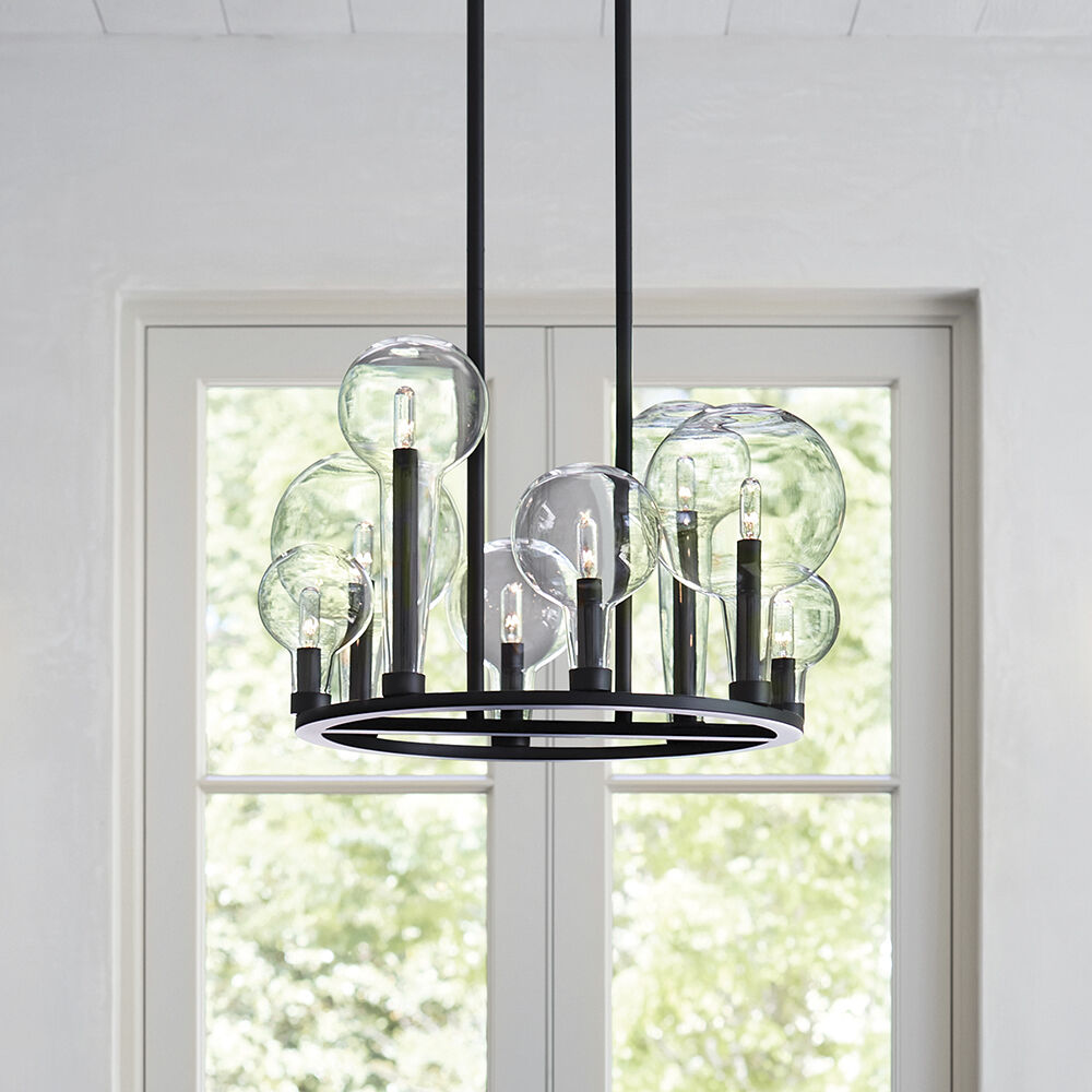 Alchemy 8 Light 24.25 inch Black Indoor Chandelier Ceiling Light