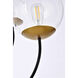 Lennon 4 Light 32 inch Black and Brass Pendant Ceiling Light