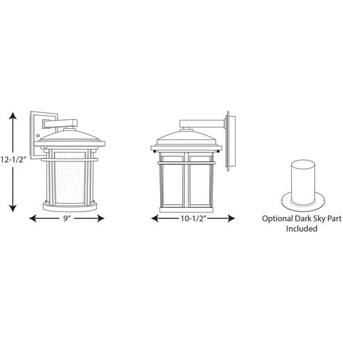 Wish 1 Light 13 inch Antique Bronze Outdoor Wall Lantern in Standard, Medium