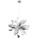 Bloom 9 Light 24 inch Silver and Matte White Chandelier Ceiling Light