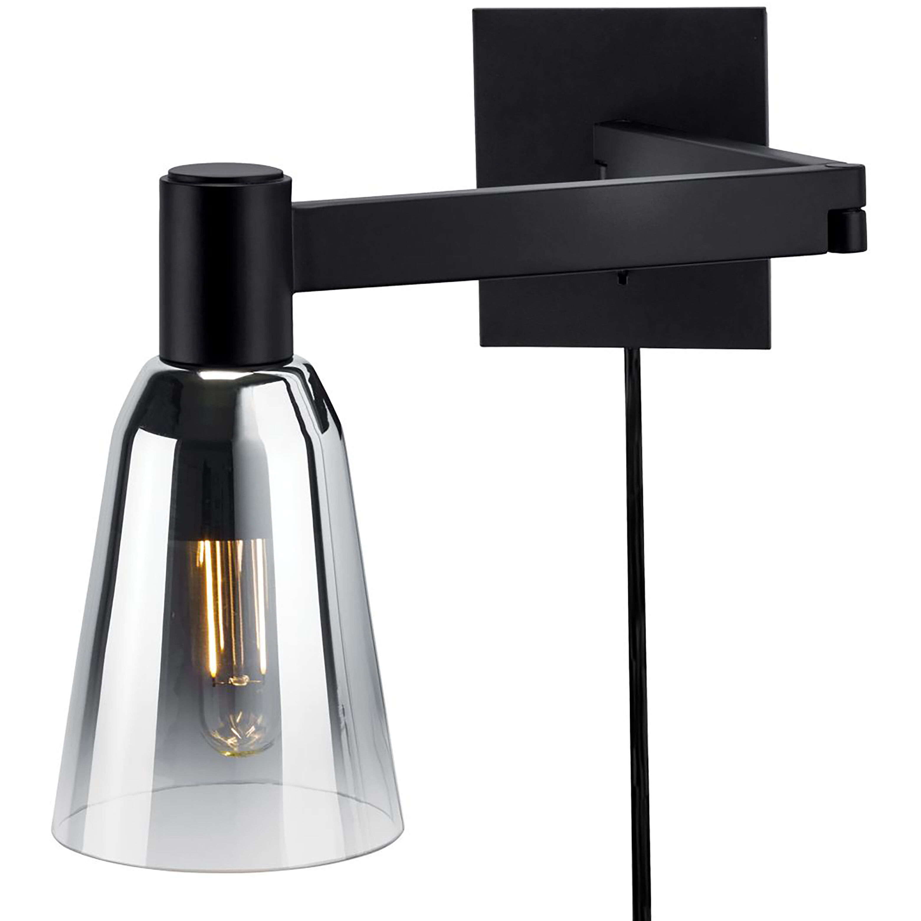 Audrey 4.75 inch Matte Black Swingarm Sconce Wall Light
