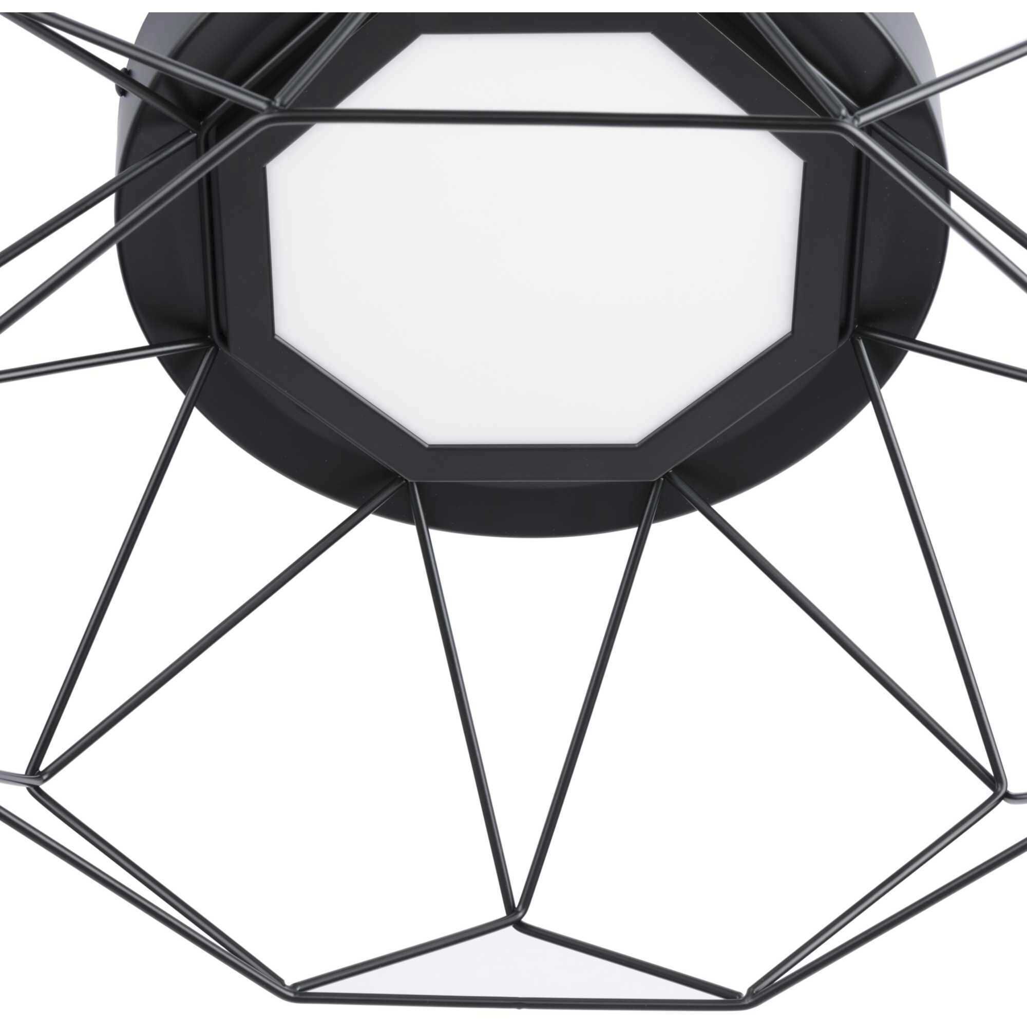 Geodesic LED LED 18 inch Matte Black Flushmount Ceiling Light