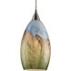 Geologic 1 Light 6 inch Satin Nickel Mini Pendant Ceiling Light