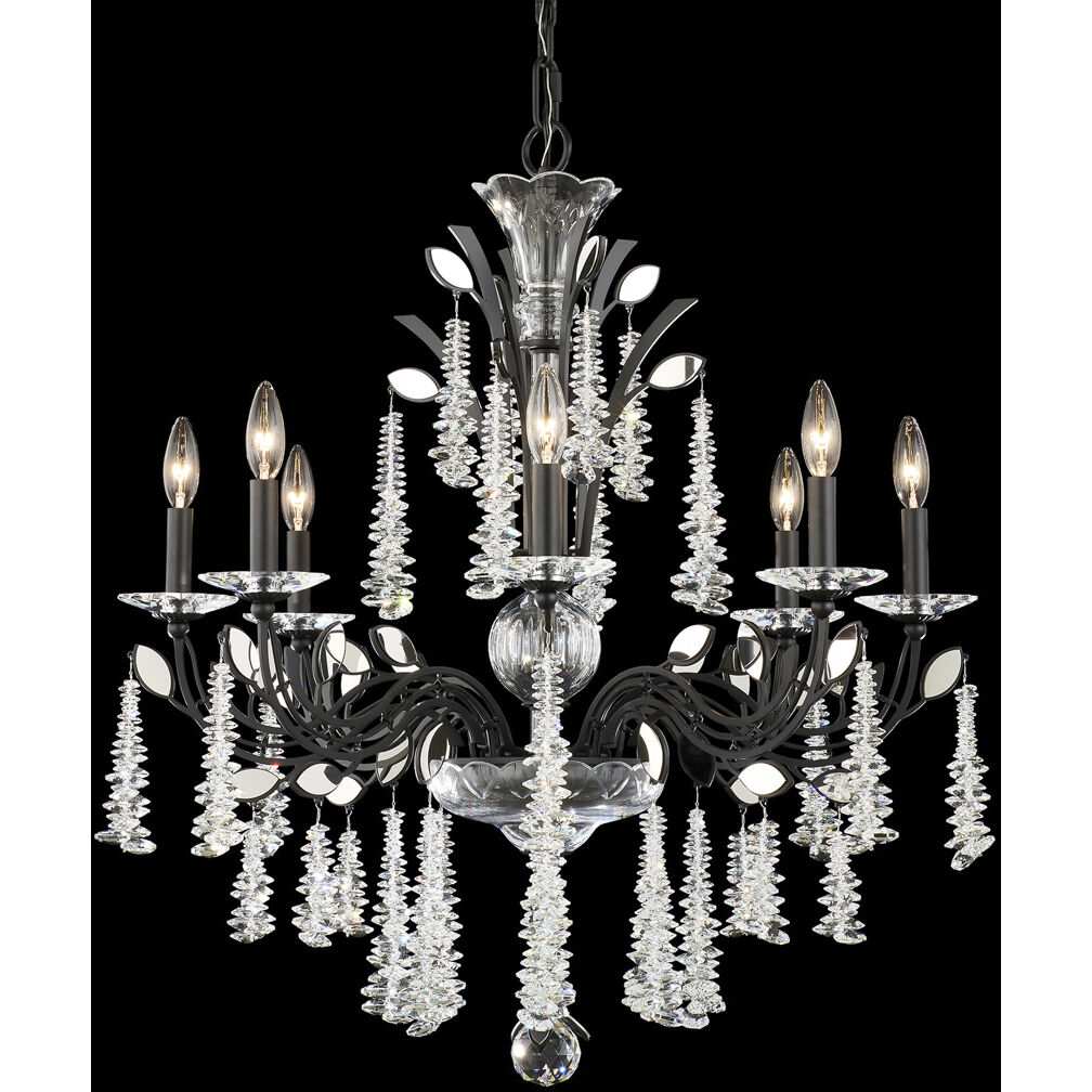 Signature MacLyn 8 Light 30.5 inch Black Chandelier Ceiling Light