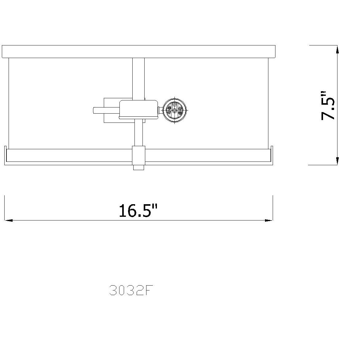 Callista 3 Light 16.5 inch Rubbed Brass Flush Mount Ceiling Light