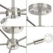 Delayne 5 Light 16 inch Brushed Nickel Semi-Flush Mount Ceiling Light