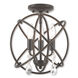 Aria 3 Light 12 inch English Bronze Convertible Mini Chandelier/Ceiling Mount Ceiling Light