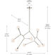Cassius 8 Light 32 inch Polished Nickel Chandelier Ceiling Light, Convertible