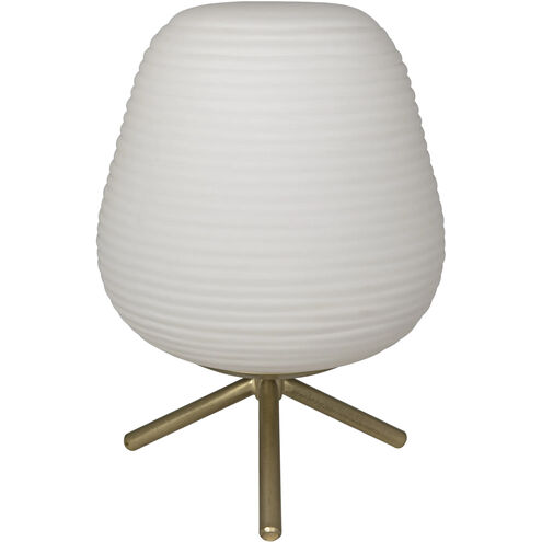 Foka 11 inch 40.00 watt Antique Brass Table Lamp Portable Light