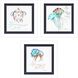 Propac Blue and Multi and Green and Pink Framed Art, Propac