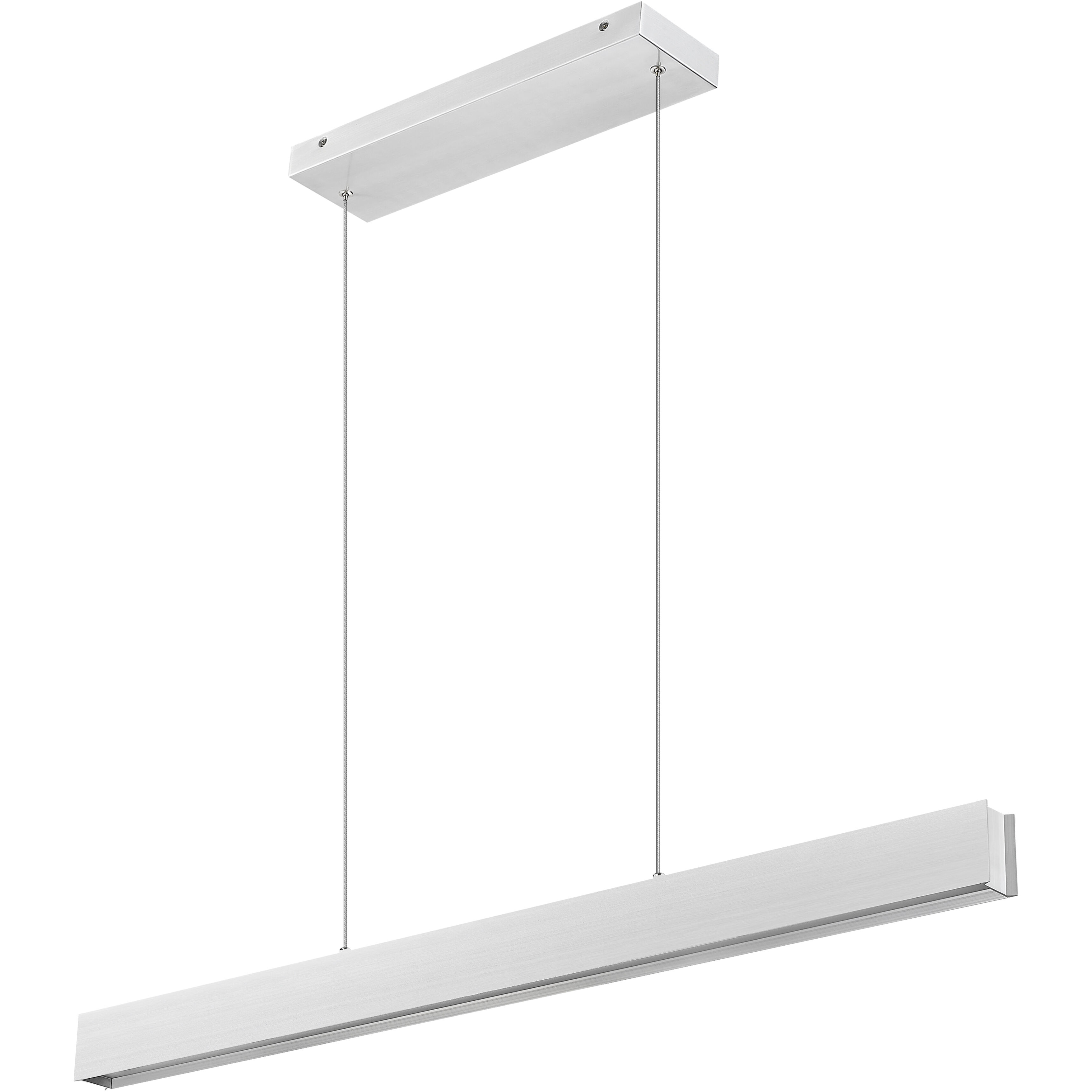 Hudson Linear Chandelier Ceiling Light in Brushed Nickel