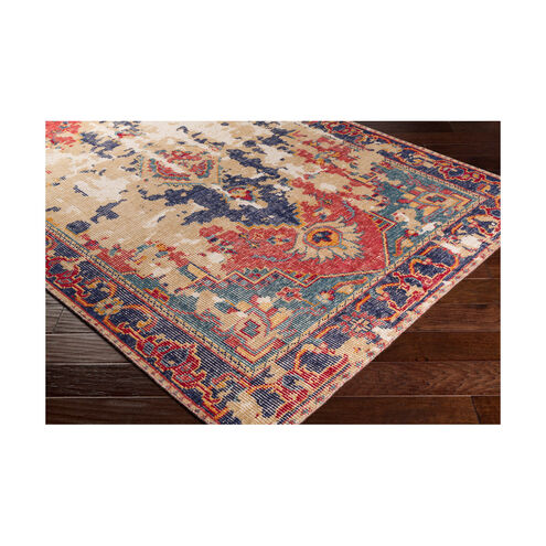 Vevina 36 X 24 inch Brick/Navy/Bright Red/Wheat/Teal/Mustard Rugs, Rectangle