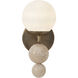 Celestia 1 Light 5 inch Matte Antique Brass and Beige Sconce Wall Light
