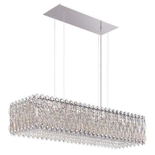 Sarella 13 Light 36.5 inch Antique Silver Linear Pendant Ceiling Light in Heritage