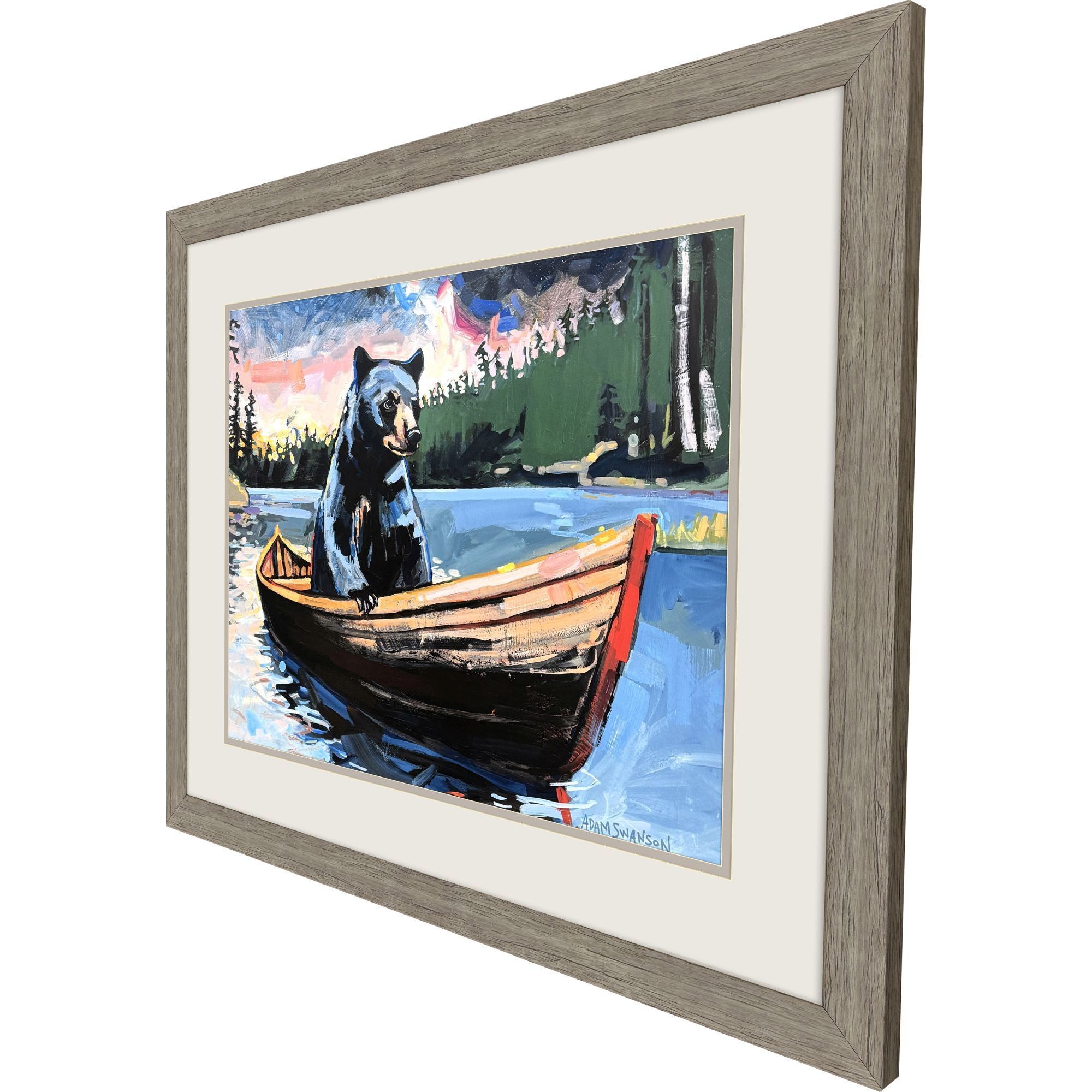 Flights of Fancy Shades of Red Blue and Green and Brown and Black Framed Art, Propac