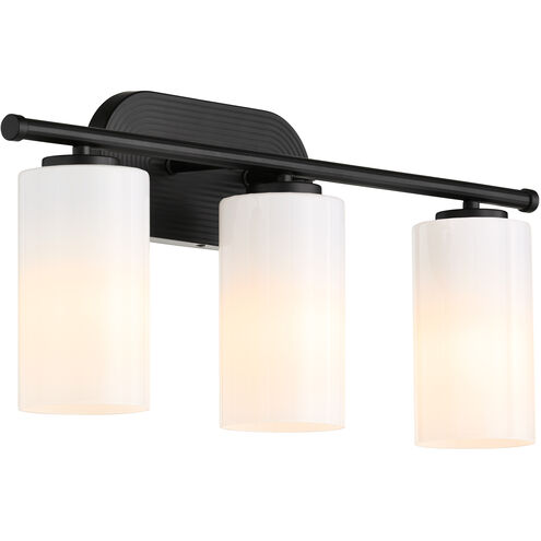 Belinder 3 Light 24 inch Matte Black Vanity Light Wall Light