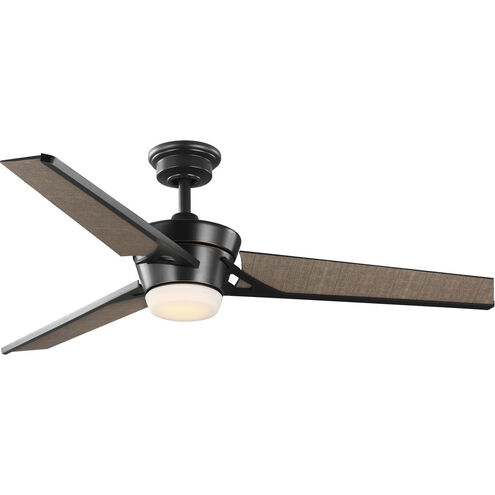 Kasota 56 inch Oil Rubbed Bronze with Tan Linen Blades Outdoor Ceiling Fan