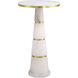 Eleanora 11.75 inch Natural and Natural Brass Drinks Table