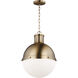 TOB by Thomas O'Brien Hanks LED 13.25 inch Satin Brass Pendant Ceiling Light