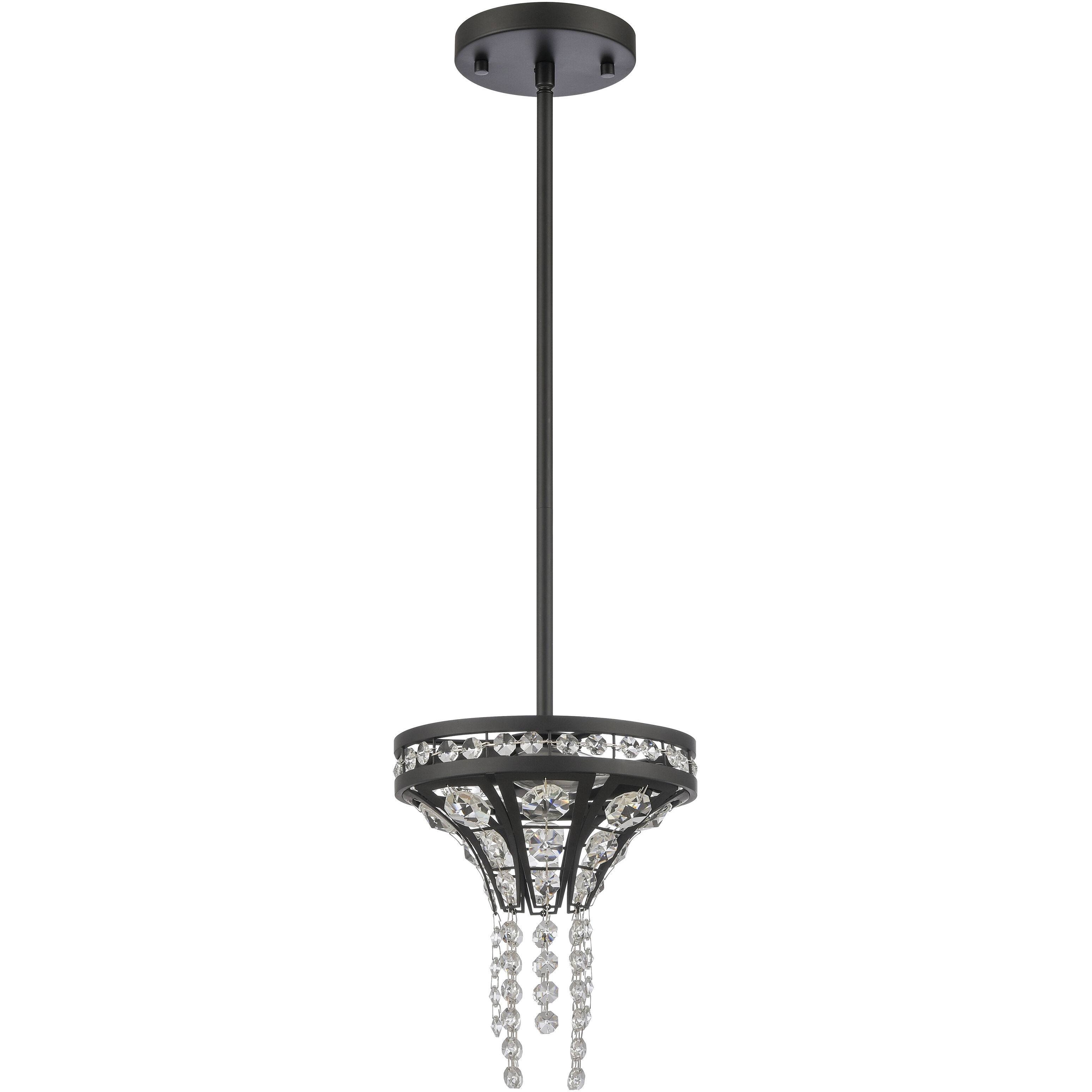 Fantania 2 Light 8 inch Matte Black Mini Pendant Ceiling Light