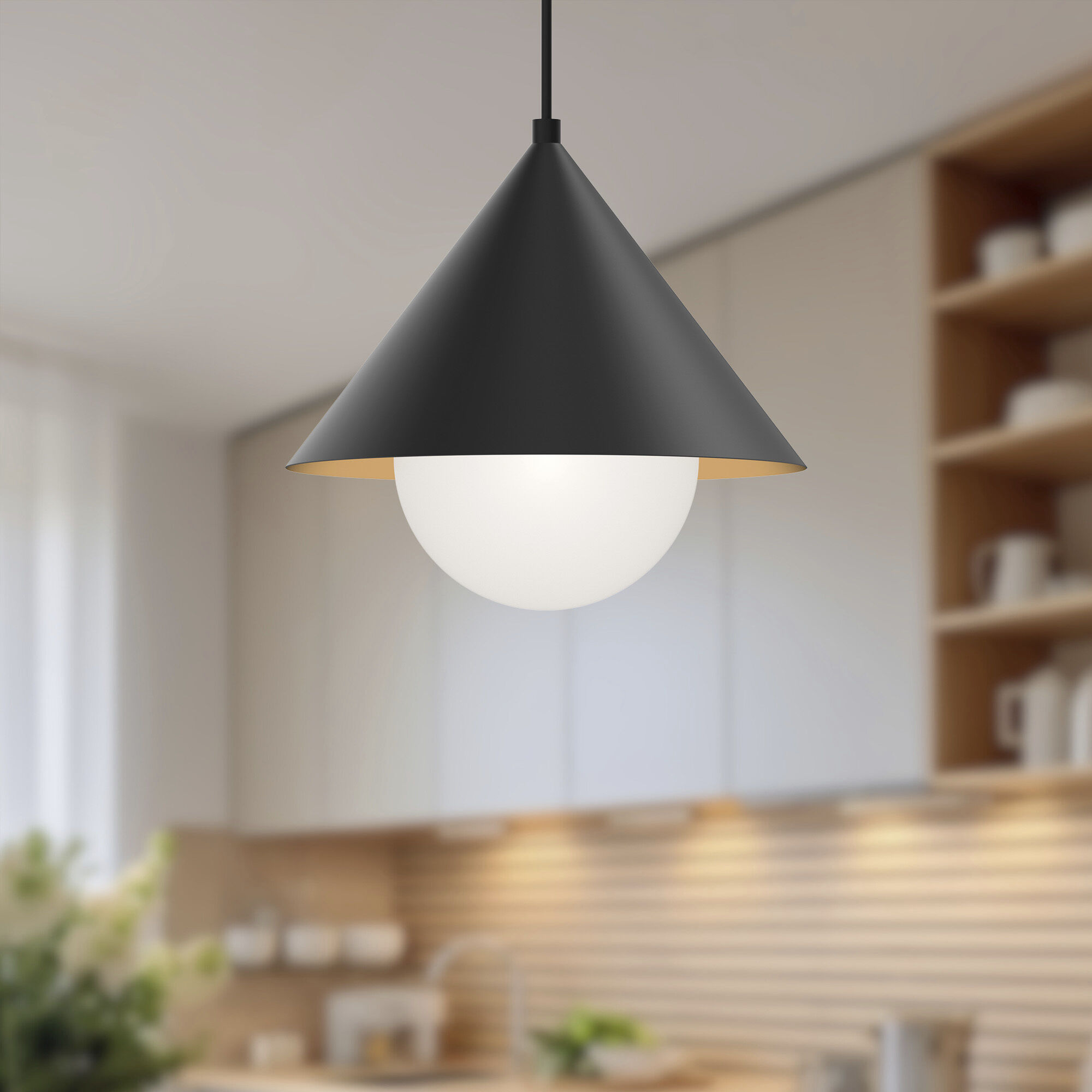 Alora Mood Remy Pendant Ceiling Light in Matte Black