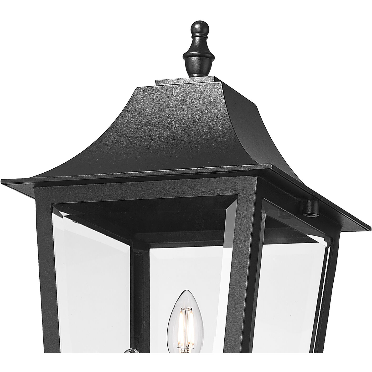 Gannon 3 Light 120.75 inch Black Outdoor Post Mounted Fixture in G9