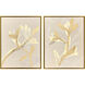 Golden Stems I Beige and Brown and Metallic Canvas, The Studio