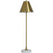 Daphne 36 inch 40 watt White Marble and Polished Brass Table Lamp Portable Light