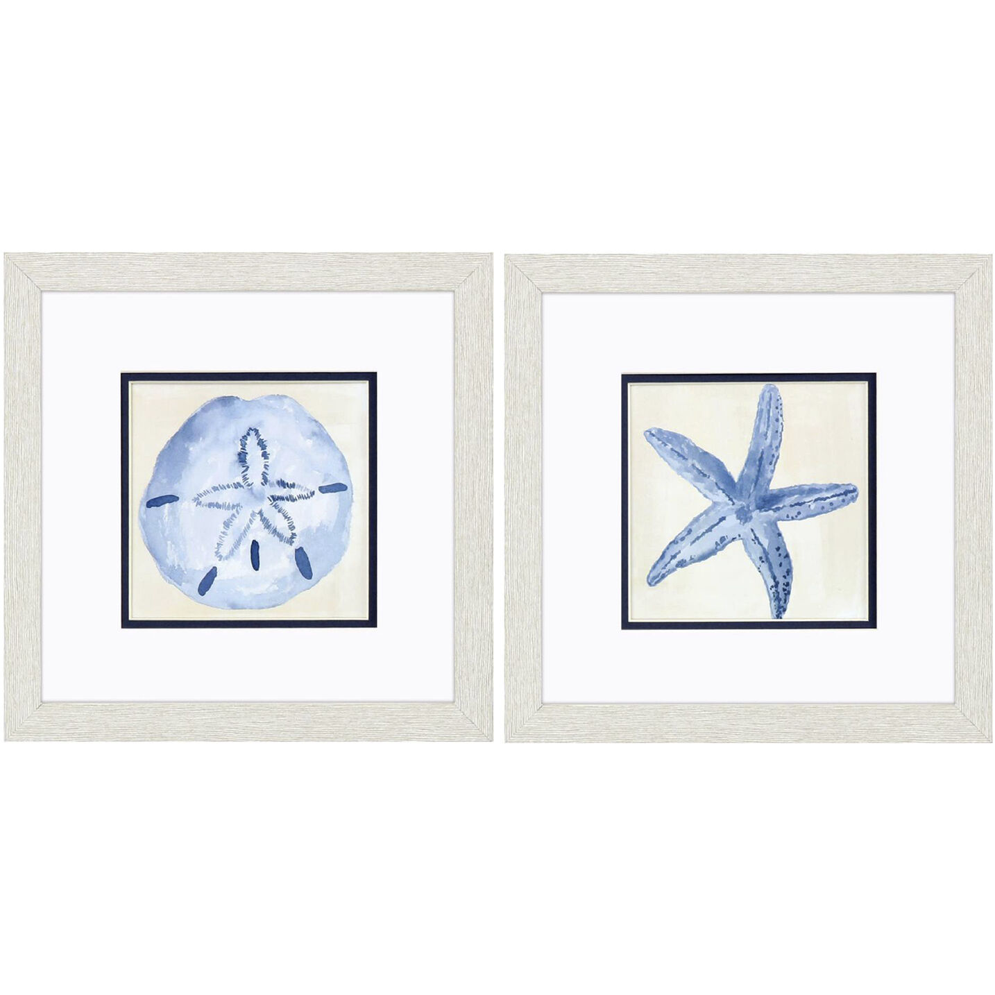 Coastal Watercolor Blue and Neutral Framed Art, Propac